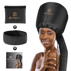 Bonnet Hood Hair Dryer Attachment - Soft, Adjustable Extra Large Bonnet Hair Dryer for Speeds Up Drying Time at Home, Easy to Use for Styling, Curling and Deep Conditioning (Pink)
