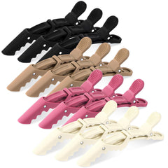 Havawish 12 Pcs Alligator Clips for Hair Styling Matte Alligator Crocodile Clips for Women Hair Sectioning(Black)