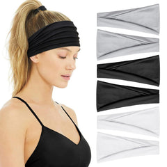 Huachi Non Slip Headbands for Fashion Workout Yoga Sports Exercise Sweatbands Summer Accessories Elastic Bands