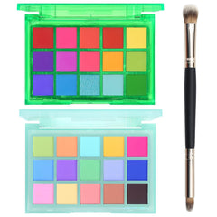 UCANBE Colorful Eyeshadow Palette – 15 Colors Vibrant Matte, Dazzling Shimmer & Glitter Duochrome Finishes – Highly Pigmented, Blendable, Long-Lasting Pastel Rainbow Eye Makeup Pallet - Seaform Dreams