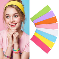Headbands for Women Stocking Stuffers - 8Pcs Head Bands Non Slip for Women's Hair Accessory Stretchy Fabric Sweat Headband for Workout Sport Yoga Running Christmas Birthday Gifts for Women Valentines