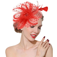 Fascinators Hats 20s 50s Hat Pillbox Hat Cocktail Tea Party Headwear with Veil for Girls and Women (US, Alpha, One Size, A-Black)
