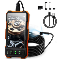 Epicmate Triple Lens Sewer Inspection Camera-Endoscope Camera with Light 50 ft, 5" IPS Sewer Snake Camera with Lights 1080P Industrial Borescope, IP67 Waterproof Plumbing Pipe Snake Camera(32G Card)