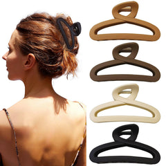 Large Hair Claw Clips, 4.3 Inch Non-Slip Big Unbreakable Hair Clip Matte Hair Claws for Women Long Thick Curly Hair, 2 Pack