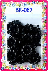 Girls Self Hinge Plastic Flower Hair Barrettes 18 Pieces Selection (White)