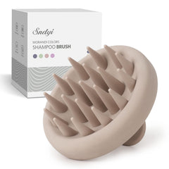 Sndyi Silicone Scalp Massager Shampoo Brush, Hair Scrubber with Soft Silicone Bristles, Scalp Scrubber/Exfoliator for Dandruff Removal, Wet Dry Scalp Brush for Hair Growth & Scalp Care, Mint Green