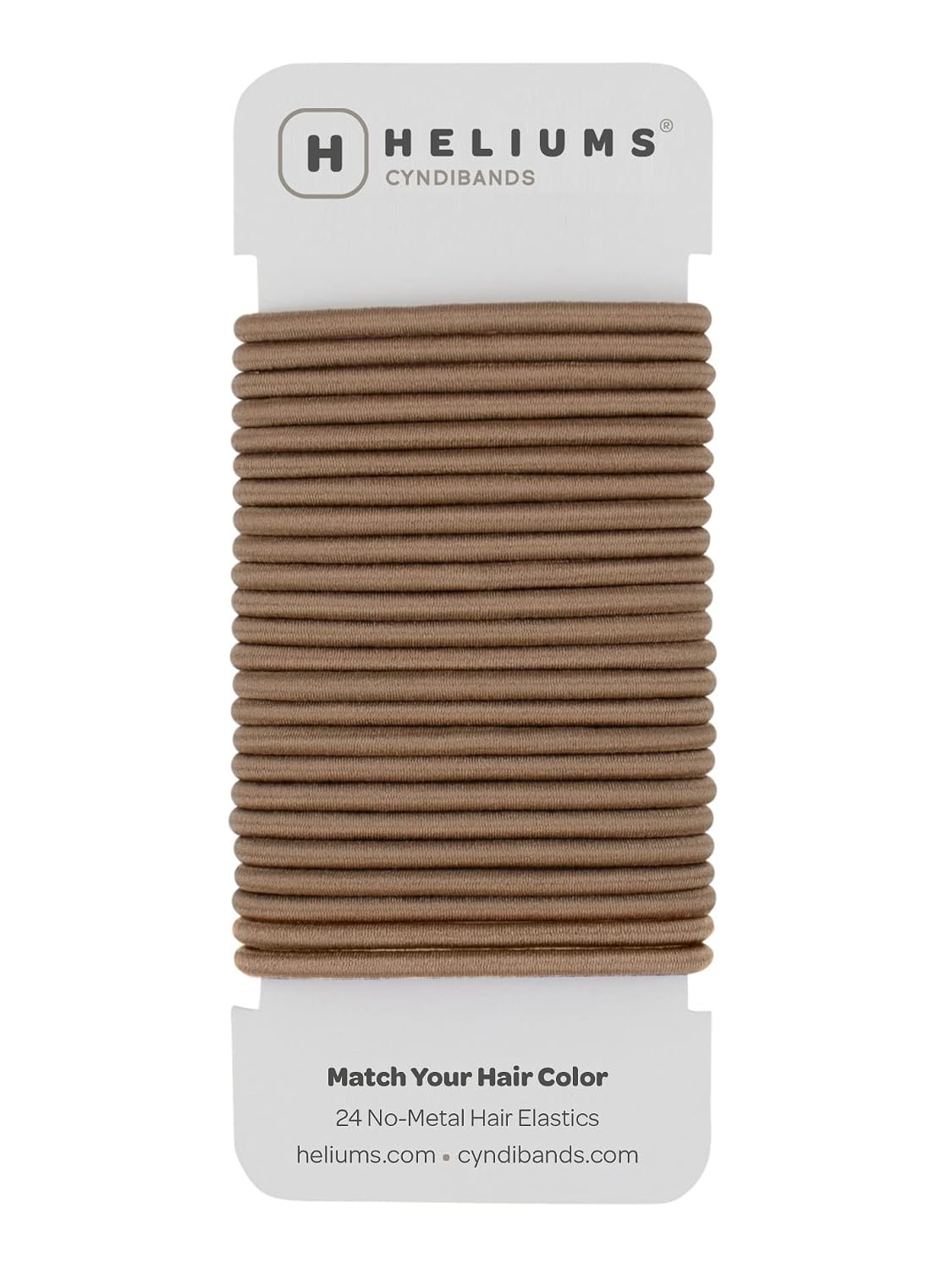 Cyndibands Hair Ties for Gray - 4mm Elastic Ponytail Holders - Match Your Hair Color Bands - 24 Count (Light Silver/Gray)
