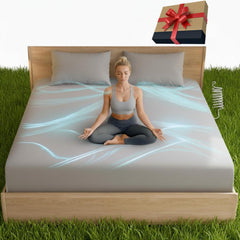 Grounding Sheets with Silver Threads & Deep Pockets, King & Queen - Extra Soft 95% Organic Cotton 5% Pure Silver, Improve Sleep &Reduce Stress Earthing Sheets, Grounding Bed Sheets
