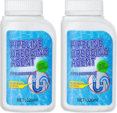 2pcs Drain Clog Remover, Pipeline Dredging Agent, Powerful Quick Cleaning Drain Toilet Cleaner Tool, Unclog Toilet Clog And Kitchen Sink Pipe Unblocker Powder