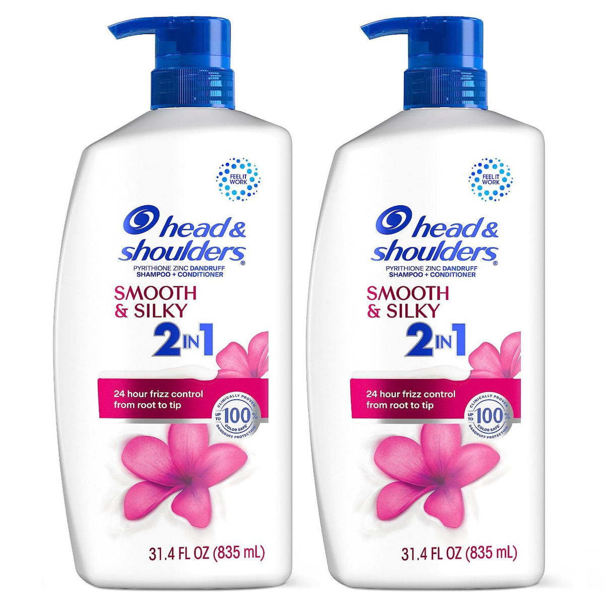 Head & Shoulders 2 in 1 Dandruff Shampoo and Conditioner, Anti-Dandruff Treatment, Tea Tree Oil for Daily Use, 32.1 oz Each, Twin Pack