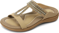 UBFEN Womens Slides Walking Sandals Comfortable Platform Slip On Dressy Summer