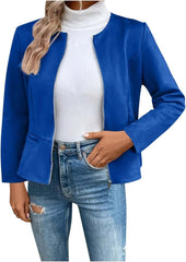 Women's Faux Suade Jackets Zip Up Open Front Cardigan Outwear Long Sleeve Fashion Fall Outfits Moto Biker Short Coats