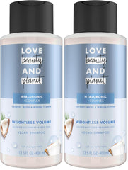 Love Beauty and Planet Weightless Volume Shampoo with Hylauronic acid Coconut Water & Mimosa Flower for Thin and Fine Hair 13.5 oz