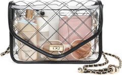 YGR Clear Bag for Stadium Events Clear Purse for Women Quilted PVC Clear Crossbody Bag Stadium Approved for Concerts
