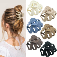 2.8 Inch Medium Octopus Hair Clips for Women, Matte Claw Clips for Thin Hair, Strong Hold Non-slip Spider Octopus Clip for Fine Hair Jaw Clips