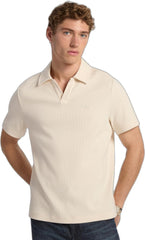 Michael Kors Mens Short Sleeve Ribbed Johnny Collar Polo