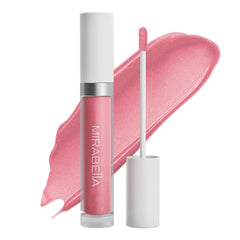 Mirabella Luxe Advanced Lip Gloss, Hydrating Non-Sticky High-Shine Lip Gloss for Women, Infused with Vitamin E & Jojoba Oil, Long-Lasting & Cruelty-Free - Lavish (Shimmering Light Nude)