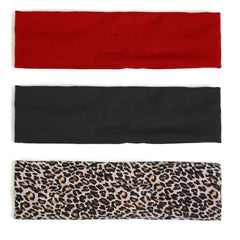 Women's Thick Stretchy Sweat Headbands in White and Black for Yoga, Workout, and Everyday Wear - Non-Slip Hair Accessories with Basic Fashion Style