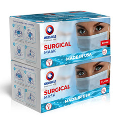 Amerishield ASTM Level 2, Made in The USA, Disposable Face Mask, FSA/HSA Eligible, 4 Layer, Breathable & Comfortable for Allergy and Sun Protection, 50 Pack