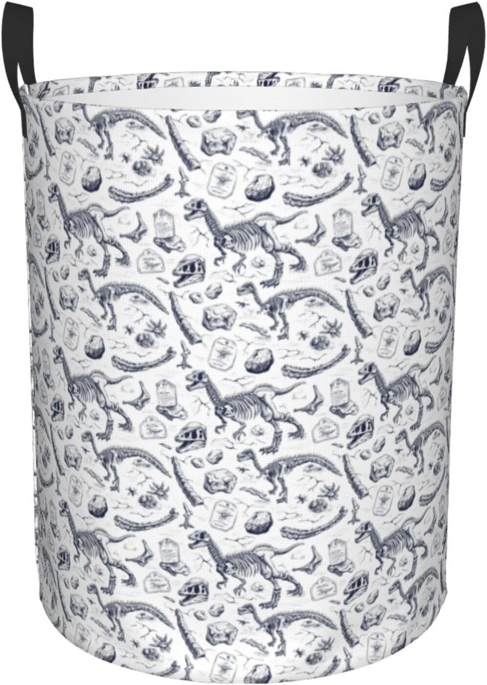Sketch Dinosaur Skull Print Laundry Basket, Dirty Clothes Hamper for Bedroom Decor Aesthetic, Laundry Hamper for Bedroom Apartment College Dorm Room Essentials