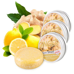 2 Pcs Ginger Hair Growth Shampoo Bars - Natural Organic Formula for Promoting Hair Regrowth