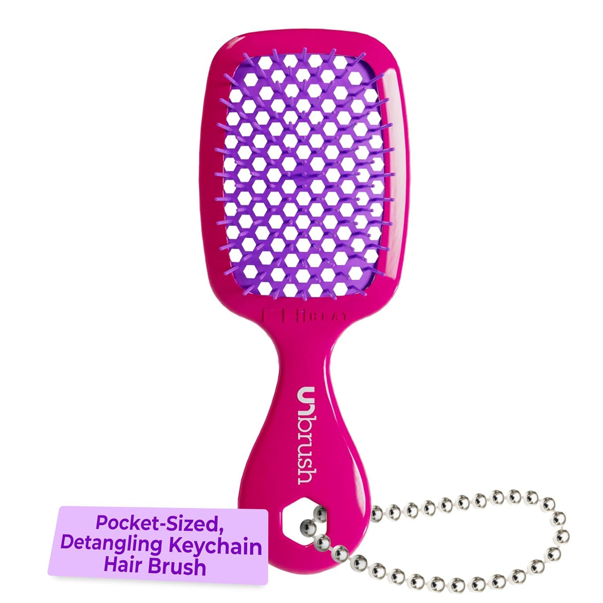 FHI Heat UNbrush Super Mini Hair Brush Keychain — Collectible Miniature Charm for Bags and Keys — Accessory for Beauty Lovers