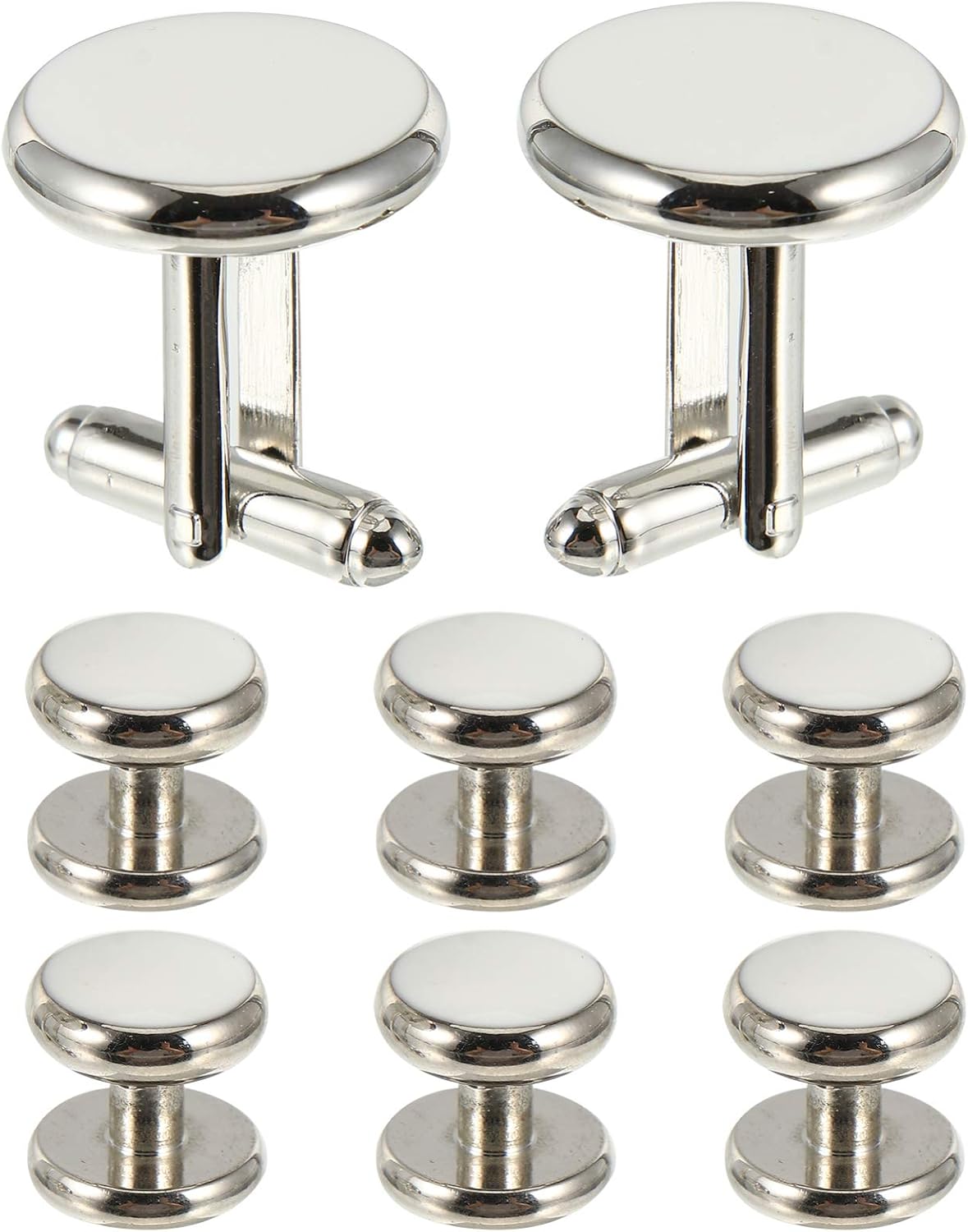 PRETYZOOM Men's Fashion Cufflinks Set 8pcs Round Cufflinks Oil Dripping Design for Formal Occasions