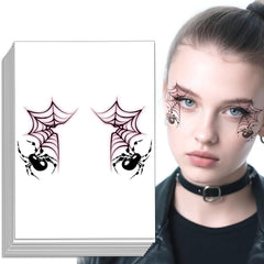 Halloween Skeleton Ghost Tattoo, Face Temporary Tattoos Face Temporary Tattoo Sticker for Women Halloween Makeup Transfer Fake Face Tattoos for Halloween Masquerade Carnival Party Photography