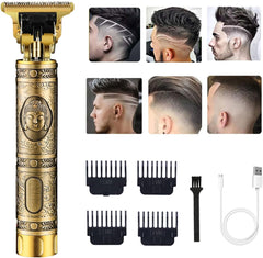 Hair Clippers for Men - Cordless Electric Hair Trimmer Beard Trimmer Shaver, Zero Gapped Edgers with Guide Combs, Black