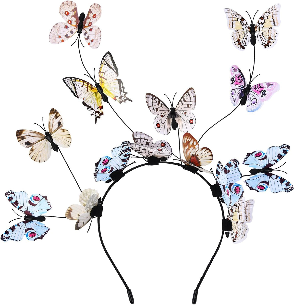 DEEKA Butterfly Headbands Fascinators Hat Women Butterfly Costume Crown Headpiece for Women and Girls