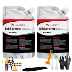 Asphalt Crack Filler, Crack Repair Sealant, Driveway Crack Sealer for Asphalt & Blacktop, Fast-Drying, Weather-Resistant, Easy to Apply Pavement Repair Sealant(4 Pcs,4.4LB)