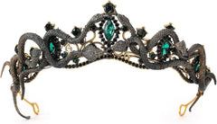 Medusa Snake Crown for Wemen - Meduza Greek Goddess Cosplay Headband Royal Gemstone Gothic Queen Halloween Headwear