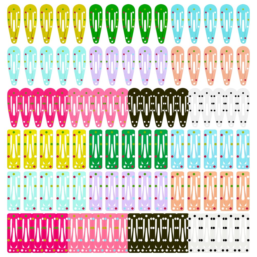 KUBOM 100 Pcs Star Hair Clips Non-slip Toddlers Colorful Cute Mixed Color Metal Hair Barrettes Hair Accessories for Women Girls