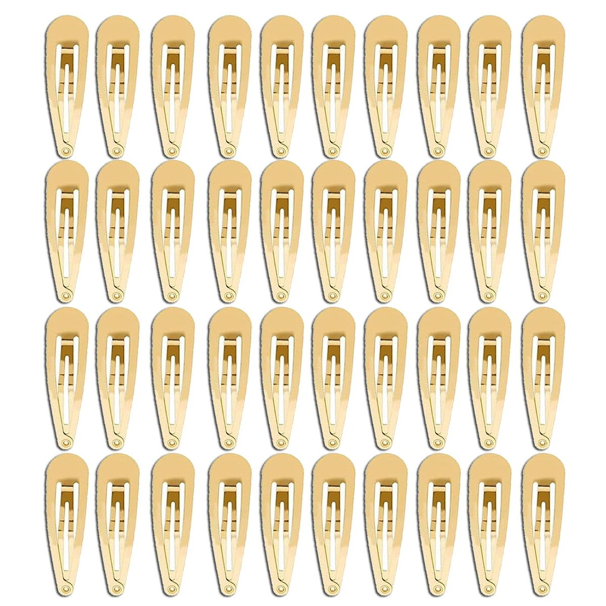 40 Pcs 2 Inch Gold Metal Snap Hair Clips No Slip Hair Barrettes For Women Hair Accessories(Gold)