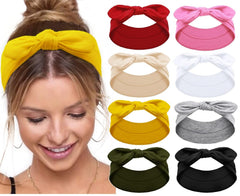 Tobeffect Paisley Bandana Headbands: Cute Summer Hair Accessories - Wide Knotted Bow Headband, Rabbit Ears Turban Headwraps for Women and Girls