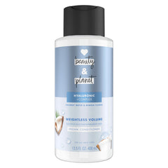 Love Beauty and Planet Weightless Volume Conditioner with Hylauronic acid Coconut Water & Mimosa Flower for Thin and Fine Hair Care 13.5 oz
