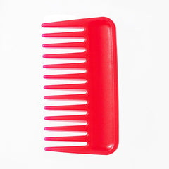 Mini Wide Tooth Detangling Comb for Curly, Wavy Hair - Portable Shower and Beard Comb for Men and Women, Styling for Wet, Dry, Long Hair (Brown)