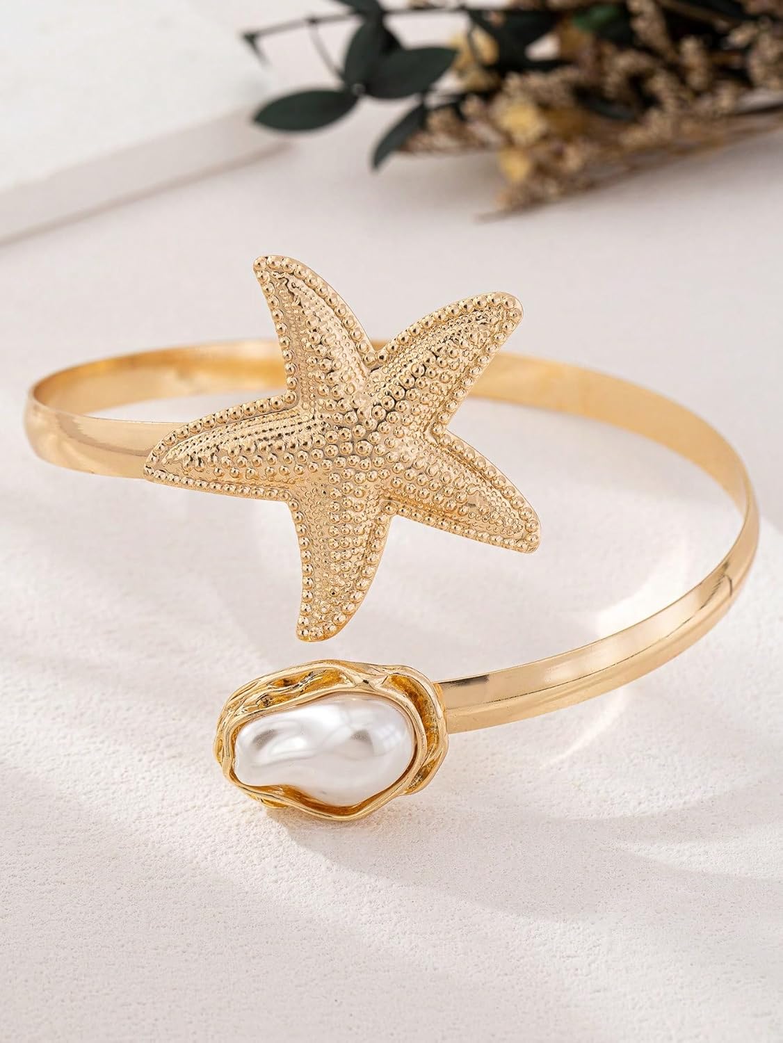 Beach Arm Cuff Jewelry for Women Adjustable Tropical Arm Band Festival Wear