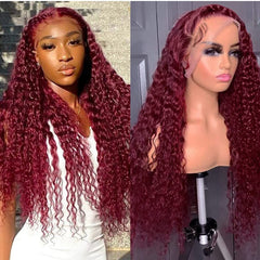 Deep Wave Curly 5x5 Hd Lace Closure Glueless wigs Human Hair Pre Plucked Pre Cut Wear and Go Lace Front Wigs for Black Women Natural Black (28 Inches)