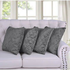 Quilted MicroMink 4-pc. Decorative Pillow Cover Set, NO INSERT