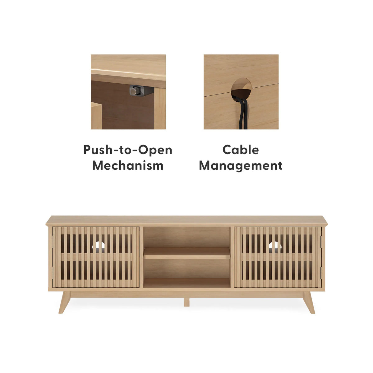 Plank and Beam Mid-Century Modern TV Stand