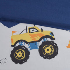 Intelligent Design Kids Gavin Monster Truck Blue Comforter Set