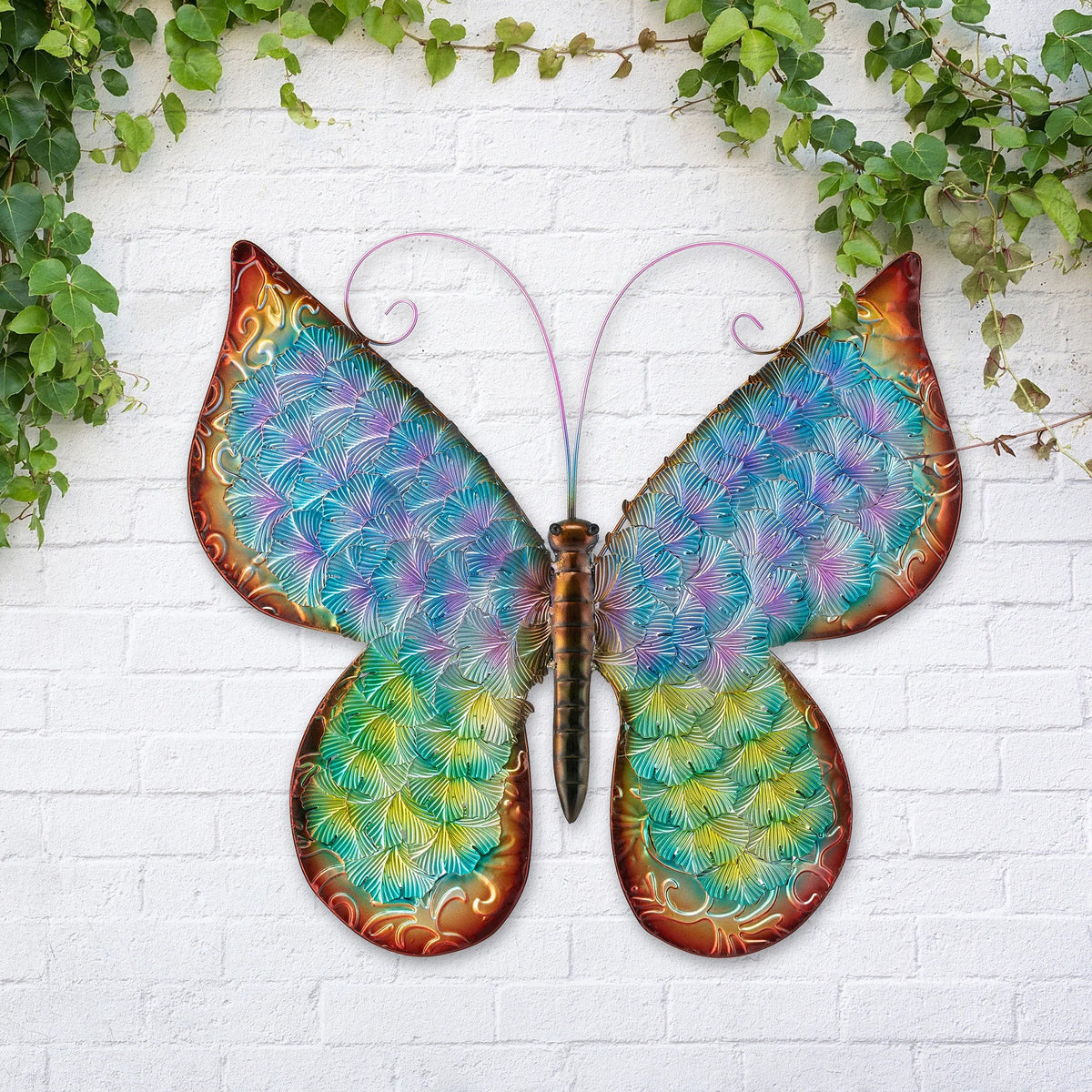 Glitzhome 20"L Metal Butterfly Wall Décor