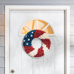 17 in. Americana Flower Wreath