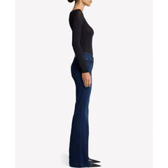 7 For All Mankind Women's Dojo Mid-Rise Wide Leg Flare Jeans