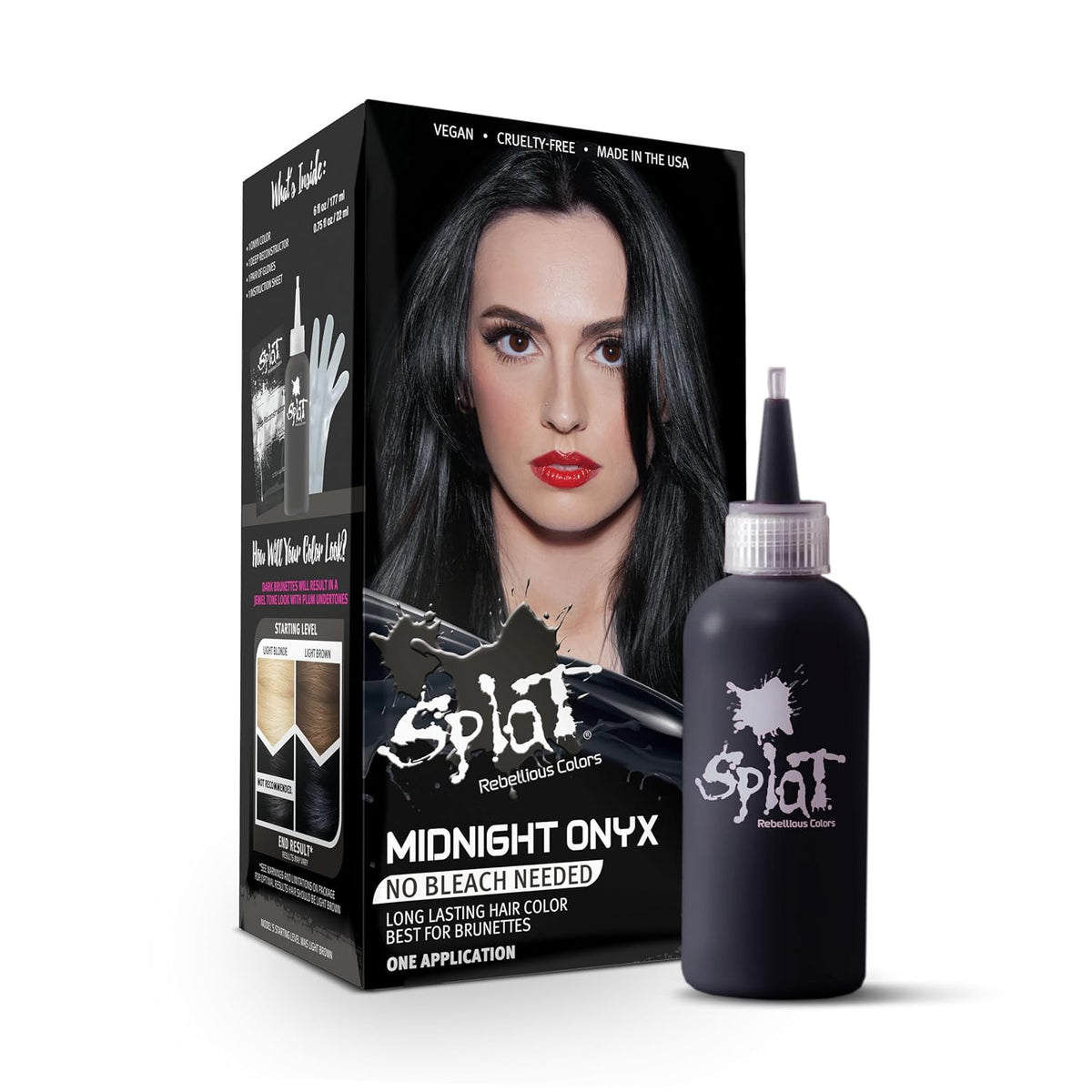 Splat | Midnight Complete Kit | Hair Dye | Semi-Permanent | Long Lasting | Vegan and Cruelty-Free (Midnight Tanzanite)