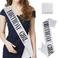 CIEHER 67" L x 3.6" W Birthday Sash - Rose Pink Girl , Queen , Gifts and Decorations