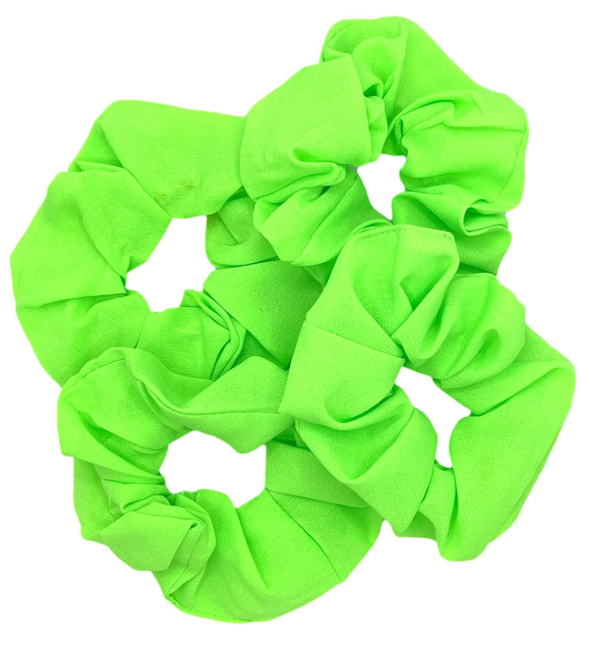 80s Neon Hair Scrunchies - Elastic Hair Bands and Ponytail Holders, Hair Accessories for 80s Party Outfits and Workout Costumes
