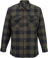 Vertx Last Line Mens Long Sleeve Plaid Flannel Tactical Shirt with Pockets Built for Concealed Carry, CCW, and Daily Wear
