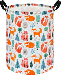 KUNRO Laundry Basket Nursery Hamper Kids Storage Bin Baby Toy Organizer Box Mother's Day Gift Basket for Room Decor